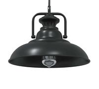 vidaXL Lámpara colgante E27 negra Ø 31 cm Hierro