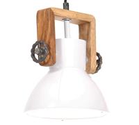 vidaXL Lámpara colgante industrial 25 W blanca redonda 19 cm E27