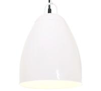 vidaXL Lámpara colgante industrial redonda 25 W blanca 32 cm E27
