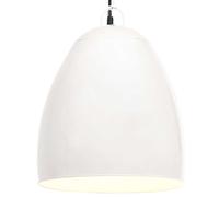 vidaXL Lámpara colgante industrial redonda 25 W blanca 42 cm E27