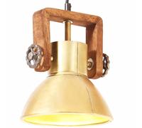 vidaXL Lámpara colgante industrial redonda 25 W latón 19 cm E27