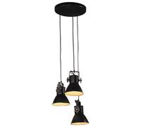 vidaXL Lámpara colgante negra 25 W E27 30x30x100 cm