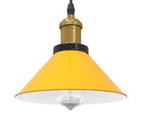 vidaXL Lámpara colgante regulable altura E27 amarillo brillante Ø 22cm