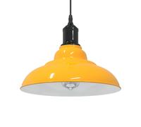 vidaXL Lámpara colgante regulable altura E27 amarillo brillante Ø 31cm