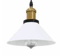 vidaXL Lámpara colgante regulable altura E27 blanco brillante Ø 22cm