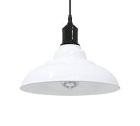 vidaXL Lámpara colgante regulable altura E27 blanco brillante Ø 31cm
