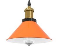 vidaXL Lámpara colgante regulable altura E27 naranja brillante Ø 22cm