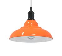 vidaXL Lámpara colgante regulable altura E27 naranja brillante Ø 31cm