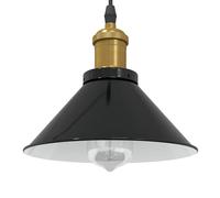 vidaXL Lámpara colgante regulable en altura E27 negro brillante Ø 22cm