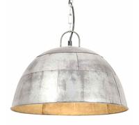 vidaXL Lámpara colgante vintage 25 W plateada redonda 41 cm E27