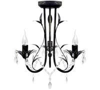 vidaXL Lámpara de araña, candelabro negro estilo Art Nouveau, 3 x E14