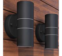 vidaXL Lámpara de exterior 2 uds acero ascendente/descendente