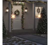 vidaXL Lámpara de Navidad LED plegable 3 unidades blanco 57 cm