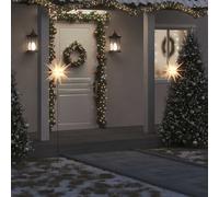 vidaXL Lámpara de Navidad LED y estaca de tierra plegable blanca 57 cm