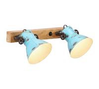 vidaXL Lámpara de pared azul desgastado 25 W E27 45x25 cm