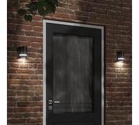 vidaXL Lámpara de pared de exterior aluminio fundido negro