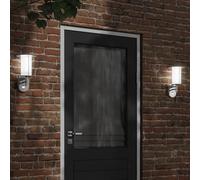 vidaXL Lámpara de pared de exterior con sensor acero inoxidable