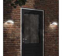vidaXL Lámpara de pared de exterior LED aluminio fundido negro
