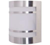 vidaXL Lámpara de Pared de Exterior Semicilíndrica Acero INOX Aplique Jardín