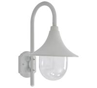 vidaXL Lámpara de pared de jardín aluminio blanca E27 42 cm