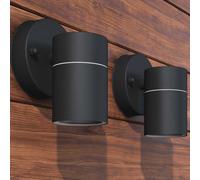 vidaXL Lámpara de pared exterior 2 uds acero inoxidable descendente