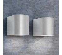 vidaXL Lámpara de pared exterior 2 uds redonda descendente