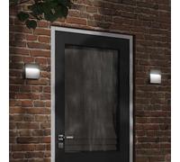 vidaXL Lámpara de pared LED de exterior aluminio fundido negro
