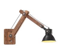 vidaXL Lámpara de pared redonda estilo industrial negra E27
