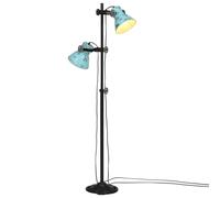 vidaXL Lámpara de pie azul desgastado 25 W E27 25x25x90/140 cm