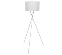 vidaXL Lámpara de pie con pantalla y soporte blanco