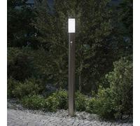 vidaXL Lámpara de poste con sensor, 110 cm, acero inoxidable, IP44
