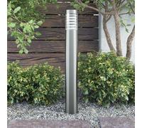 vidaXL Lámpara de poste de jardín acero inoxidable