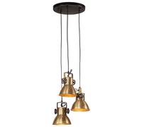 vidaXL Lámpara de techo latón vintage 25 W E27 30x30x100 cm