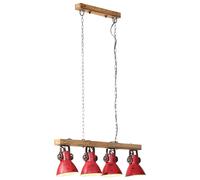 vidaXL Lámpara de techo, 25 W, color rojo, 90x24x111 cm, casquillo E27