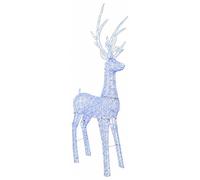 vidaXL Lámpara decorativa navideña con motivos de reno, con 1000 LEDs azules