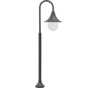 vidaXL Lámpara para poste de jardín, casquillo E27, 120 cm, aluminio, color bronce
