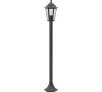 vidaXL Lámpara para poste de jardín, juego de 6 unidades, casquillo E27, 110 cm, aluminio, color verde oscuro