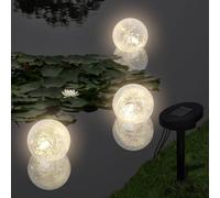 vidaXL Lámpara solar con 3 LED flotantes en forma de bola para piscina