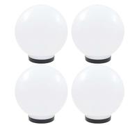vidaXL 4X Lámparas de Bola LED Esféricas Iluminación Jardín Terraza Decorativa para Senderos Patios Balcones Ajustables Útiles Automáticas PMMA 25cm