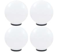 vidaXL Lámparas de Bola LED Esféricas PMMA (4 unidades) Iluminación Jardín Terraza Dimensiones 20 cm, 25 cm, 30 cm y mas