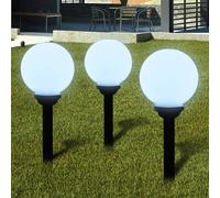 vidaXL Lámparas de camino de jardín 3 uds LED 20 cm con pincho