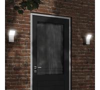 vidaXL Lámparas de pared LED de exterior 2 uds aluminio fundido blanco