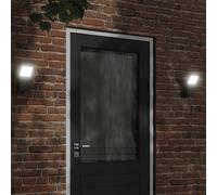vidaXL Lámparas de pared LED de exterior 2 uds aluminio fundido negro