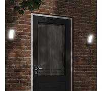 vidaXL Lámparas de pared LED de exterior 2 uds aluminio fundido negro