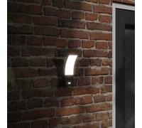 vidaXL Lámparas de pared LED exterior con sensor 2 uds aluminio negro