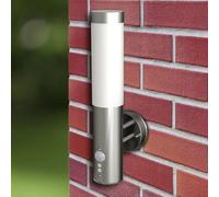vidaXL Lámparas de pared para exterior 2 uds. con detector de movimiento acero inoxidable