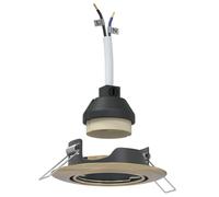 vidaXL Lámparas Set de 12 Latón Metal 9 cm Luces de Techo Empotradas