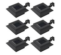 vidaXL Lámparas solares de exterior LED cuadradas 6 uds 12 cm negro