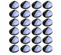 vidaXL Lámparas solares de pared de exterior redondas negro LED 24 uds