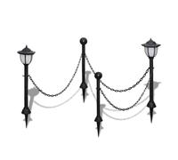 vidaXL Lámparas solares LED de jardín conectadas con cadenas forma de valla